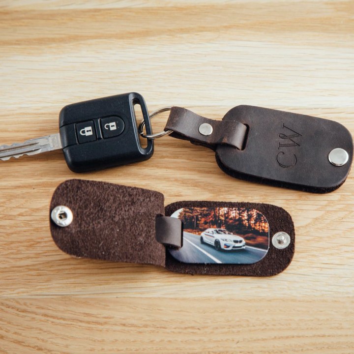 Etsy Personalized Leather Keychain