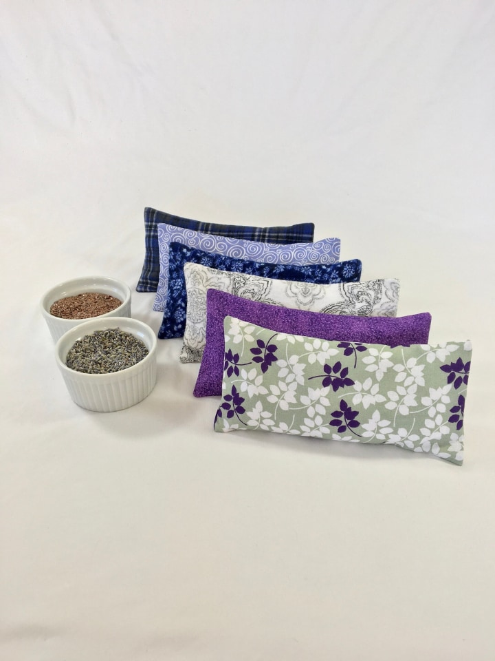 Weighted Eye Pillow - Lavender - Unscented - Relaxation - Aromatherapy - Spa - Yoga - Meditation - Gift - Removable Cover - Pick Your Fabric