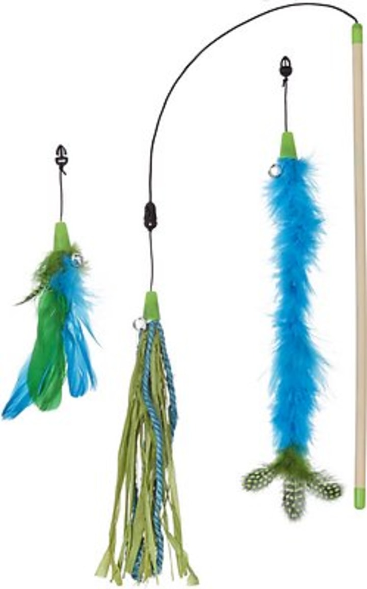 Frisco Meowgic Wands Feather &amp; Fun Teaser Cat Toy, 3-Pack