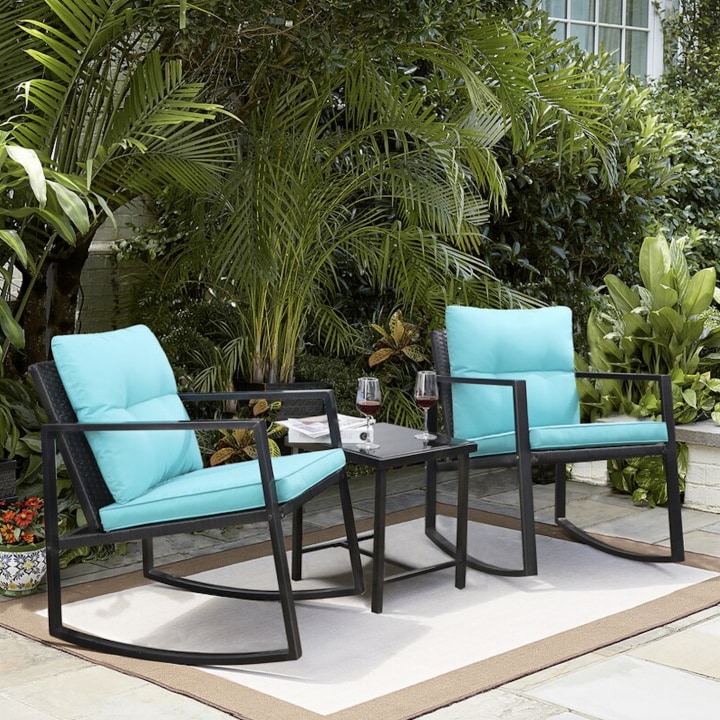 Ebern Designs 3-Piece Rattan Seating Group with Cushions