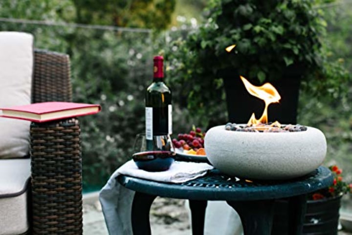 Terra Flame OD-TT-ZEN-PTR-03 Table Top Fire Bowl, Pewter