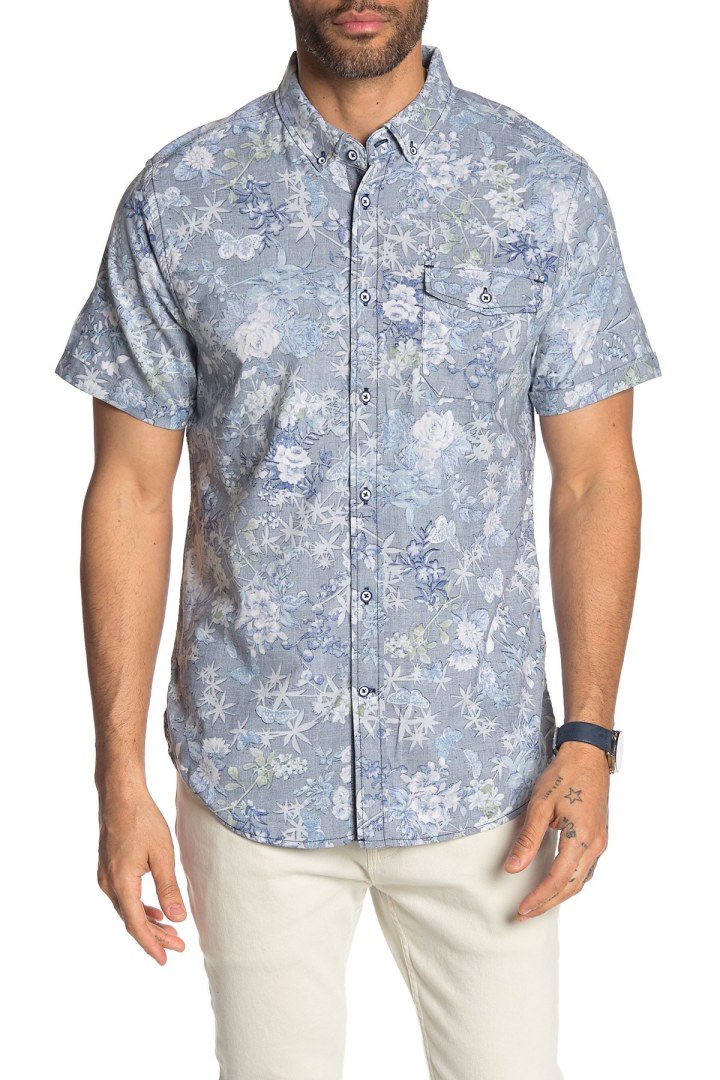 Report Collection Short Sleeve Floral Shirt