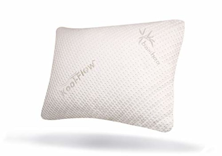Snuggle-Pedic Original USA Made Ultra-Luxury Bamboo Shredded Memory Foam Pillow Combination - Best Zipperless Kool-Flow Cooling Hypoallergenic Bed Pillow Outer Fabric Covering - (Standard Size)
