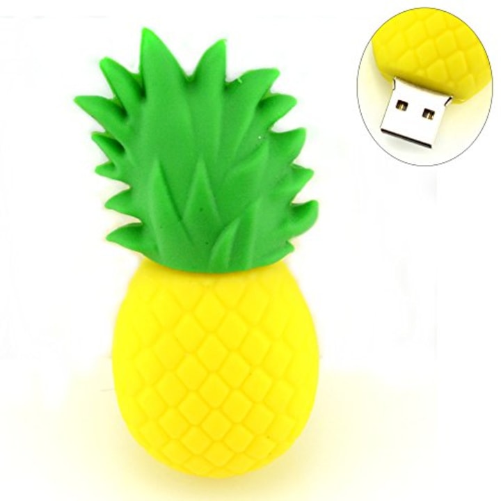 AreTop Flash Drive 16GB, Pen Drive Memory Stick USB2.0 Creative Miniature Pineapple Thumb Drives for Date Storage Gift for School Students Kids Children Collegue Employees, Fruit Serie