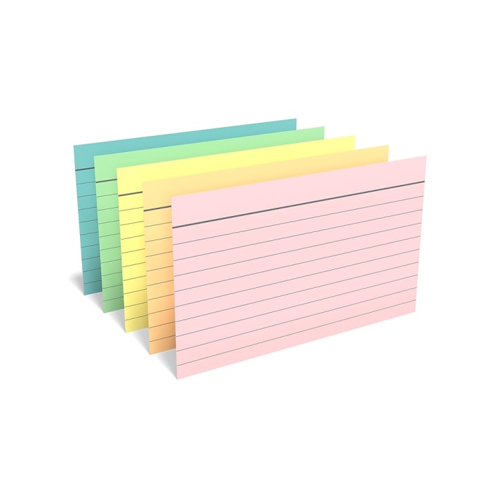 View product image 3 of 3, for TRU RED(TM) 3&quot; x 5&quot; Index Cards, Lined, Assorted Colors, 100/Pack (TR51004)
