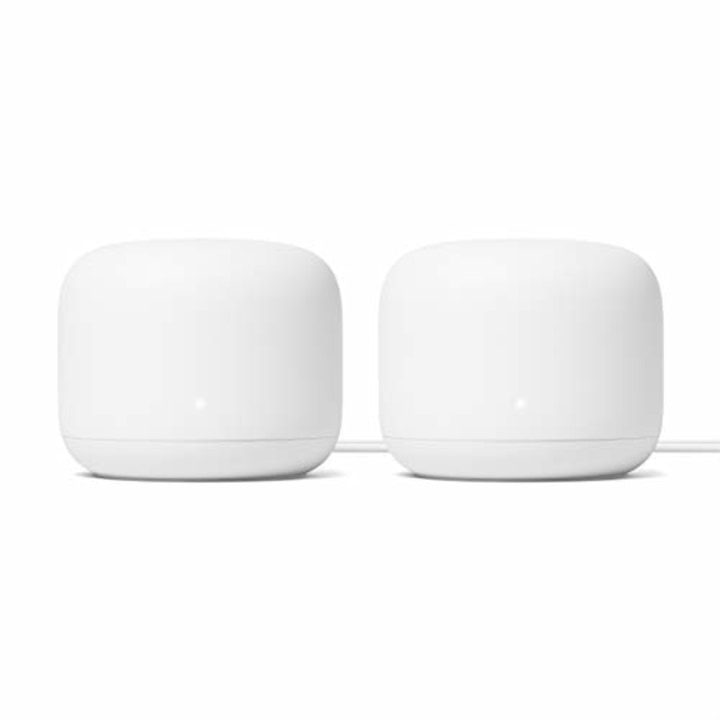 Google Nest WiFi Router 2 Pack (2nd Generation) - 4x4 AC2200 Mesh Wi-Fi Routers with 4400 Sq Ft Coverage