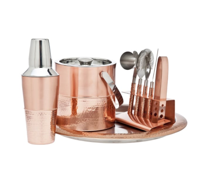 Godinger Nine-Piece Copper Finish Bar Set