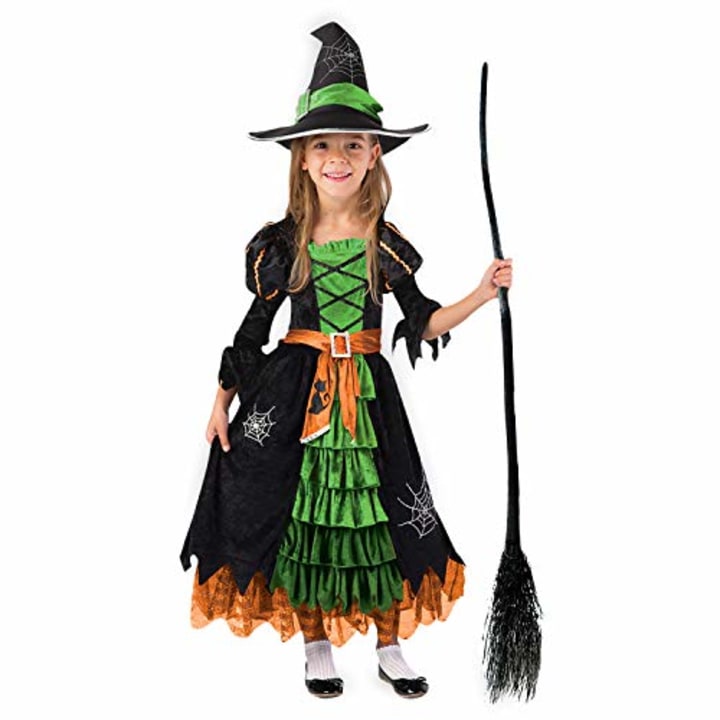 Fairytale Green Witch Costume For Girls