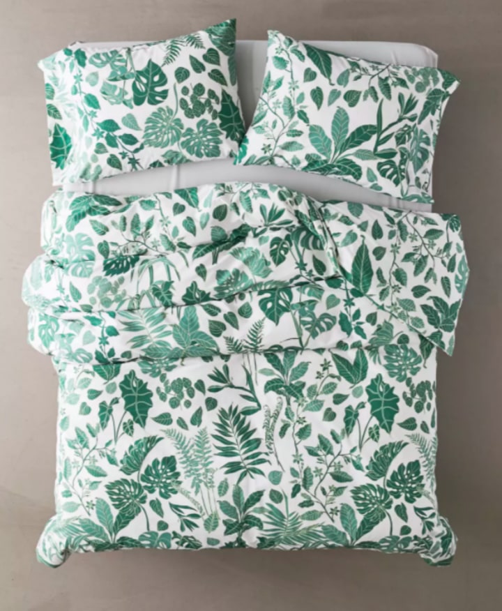 Urban Outfitters Greenery Duvet Set