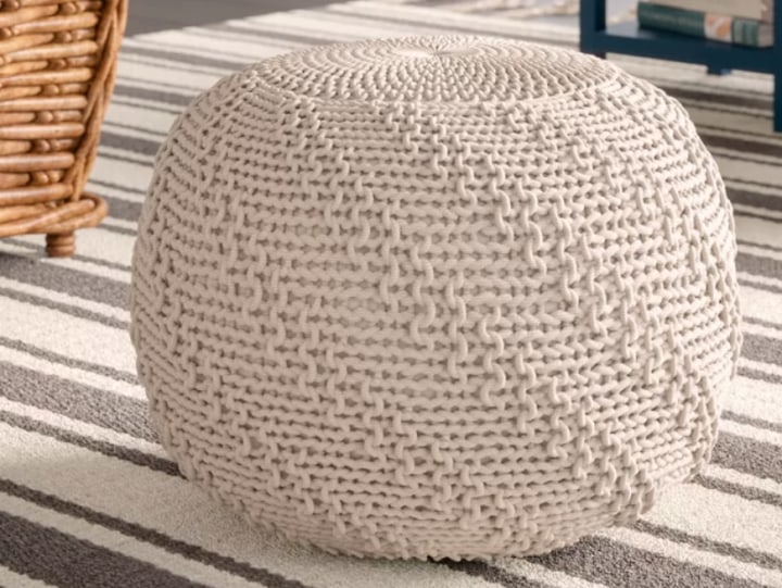 Knitted Pouf