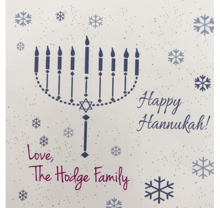 Personalized Happy Hannukah wrapping paper