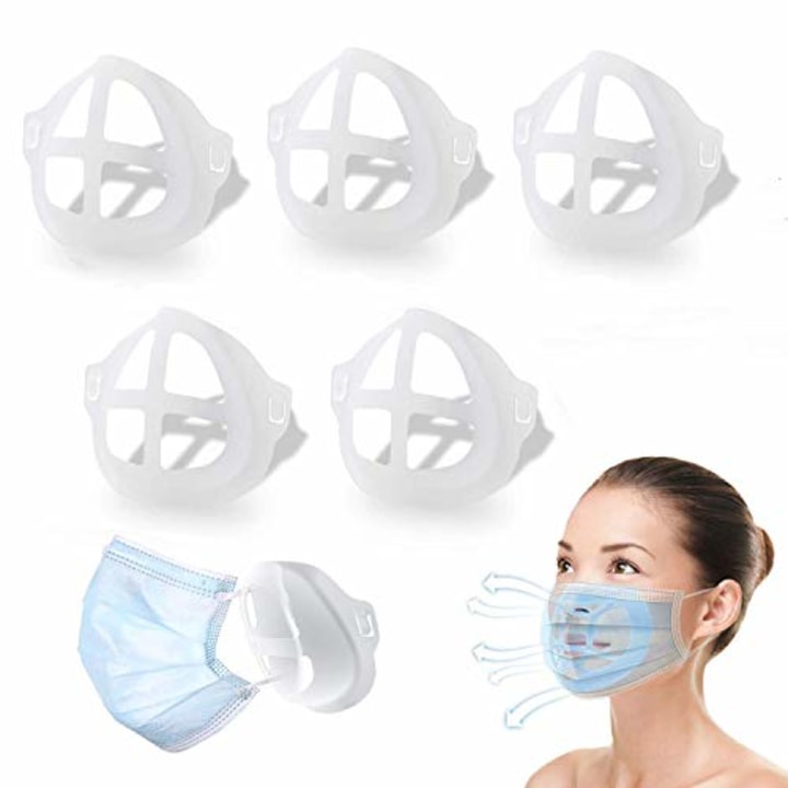 3D Mask Bracket for Comfortable Mask Wearing by Creating More Space for Breathing Ideal Makeup Saver 5 Pack