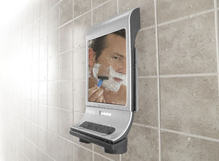 Fog-Free Shower Mirror and Bluetooth Speaker