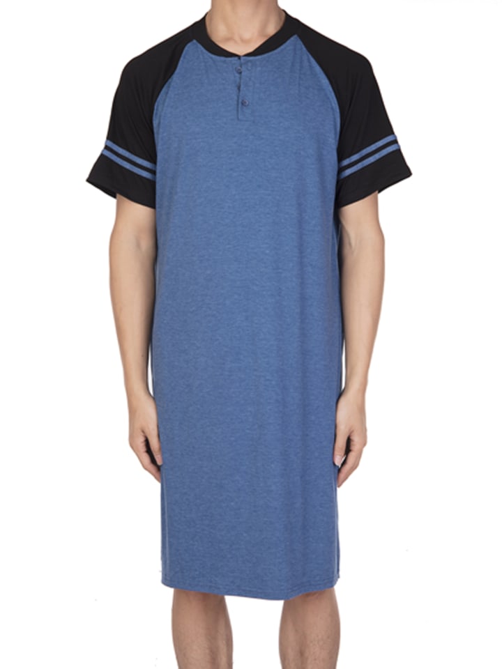 LELINTA Men&#039;s Short Sleeve Kaftan Nightwear