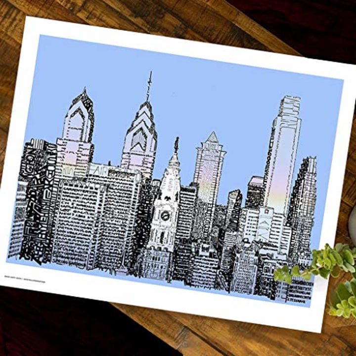 Philadelphia Skyline Word Art
