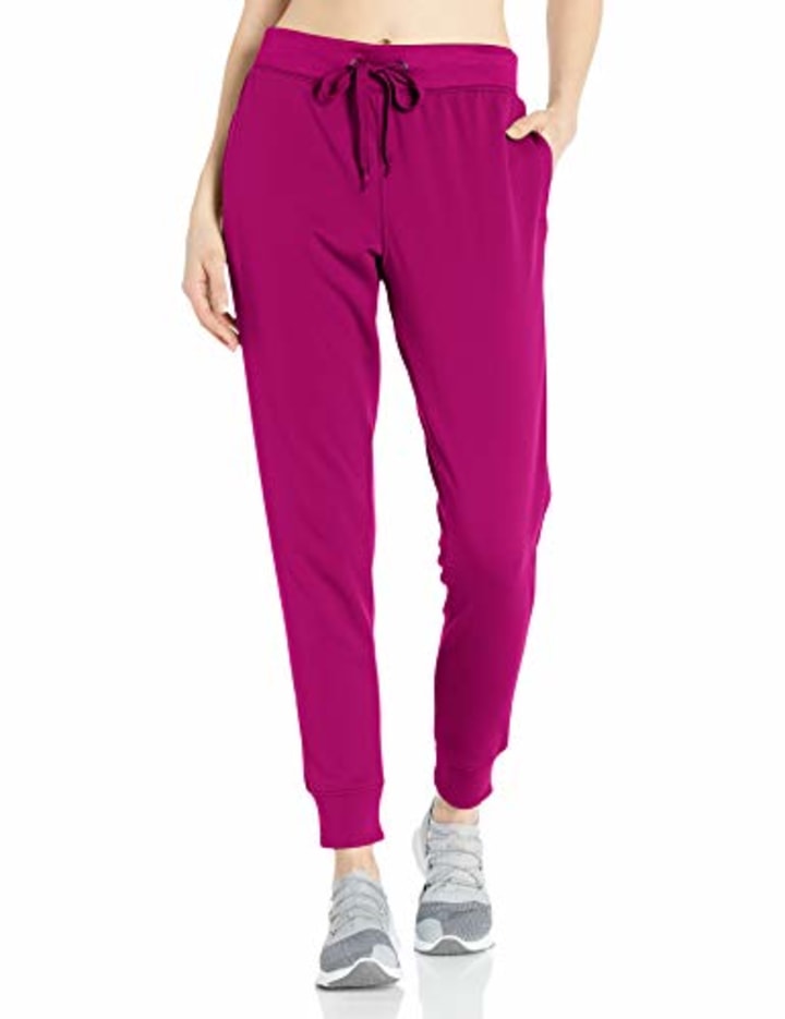 Hanes womens Sport Performance Fleece Jogger With Pockets Pants, Fresh Berry Solid/Fresh Berry Heather, XX-Large US