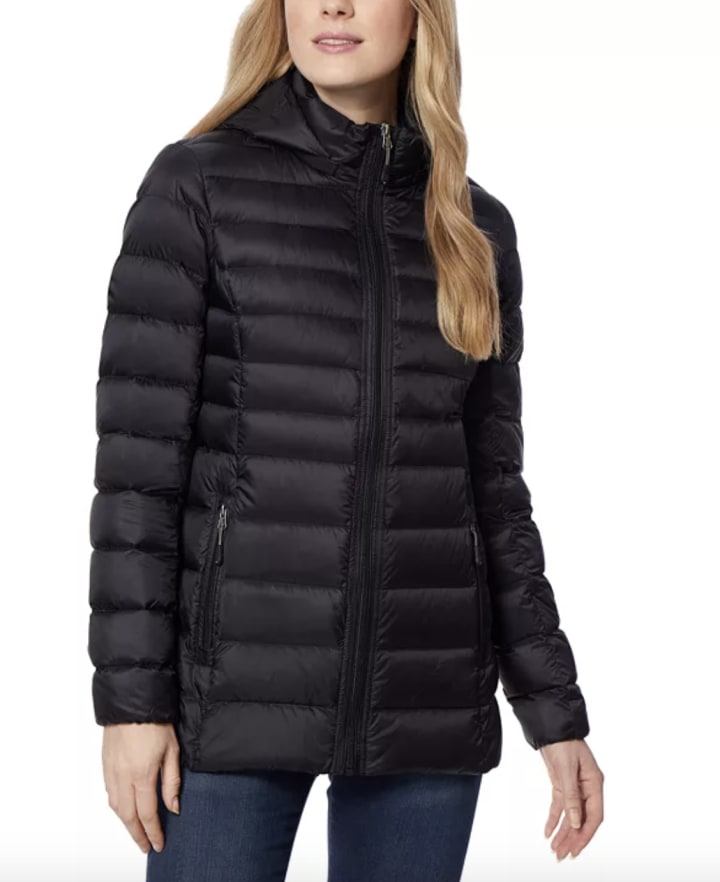 32 Degrees Packable Hooded Down Puffer Coat