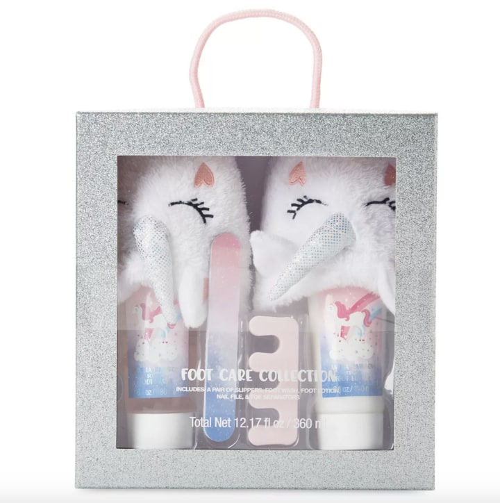 Unbranded Unicorn Foot Care Collection Slippers Set