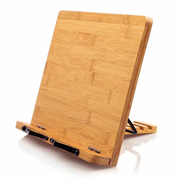Bamboo Book Stand Cookbook Holder