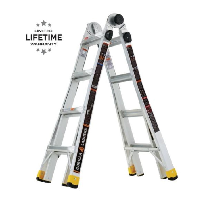 Gorilla Ladders 18-Foot Reach Aluminum Multi-Position Ladder