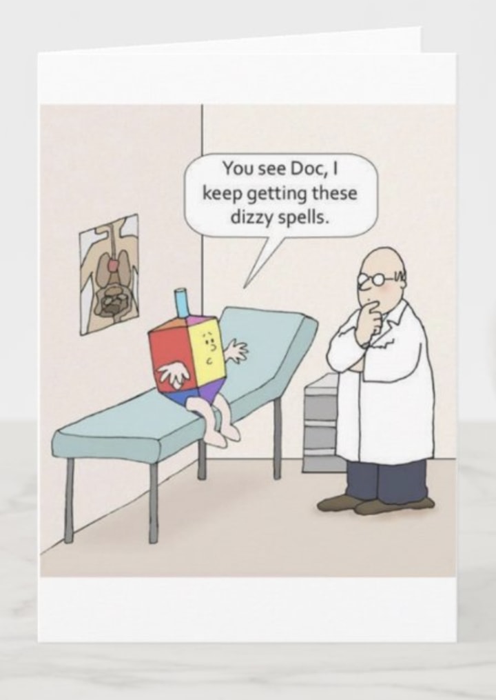 Hanukkah Dreidel Doctor Funny Greeting Card (Per Card)