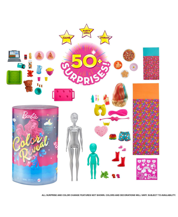 Barbie Color Reveal™ Slumber Party Fun Dolls and Accessories