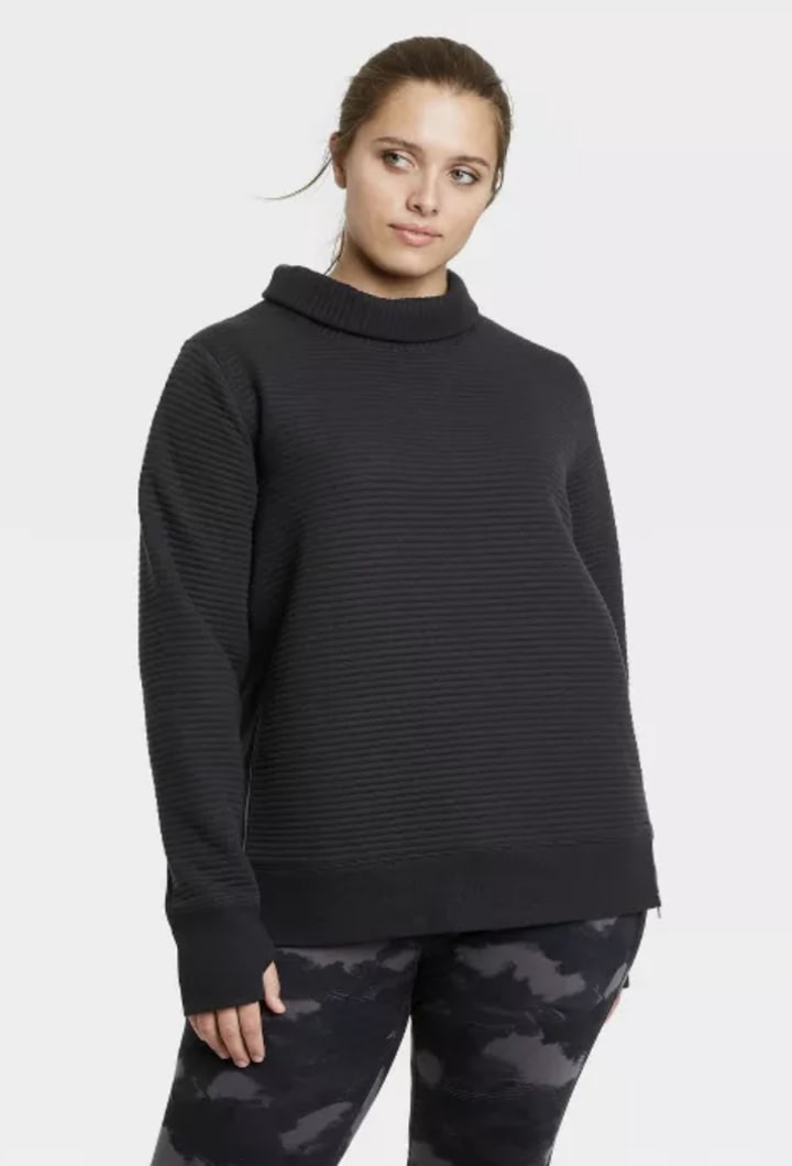 All in Motion™ Women's Quilted Pullover with Funnel Neck Collar