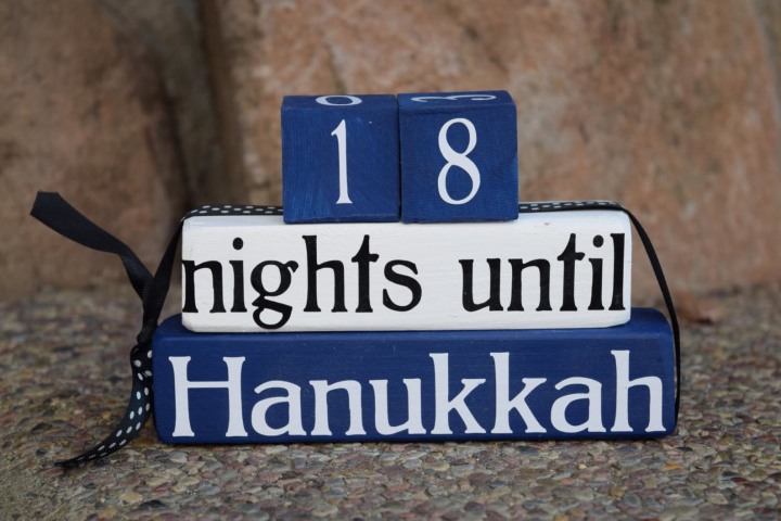 Hanukkah Countdown blocks