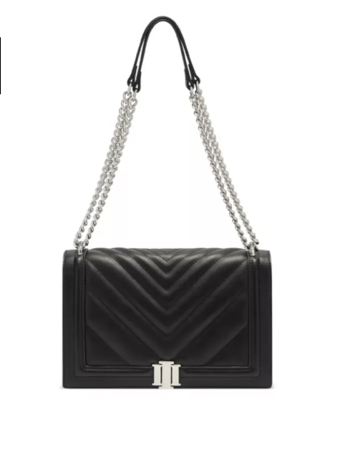 INC Ajae Flap Chevron Quilted Crossbody, Created for Macy's