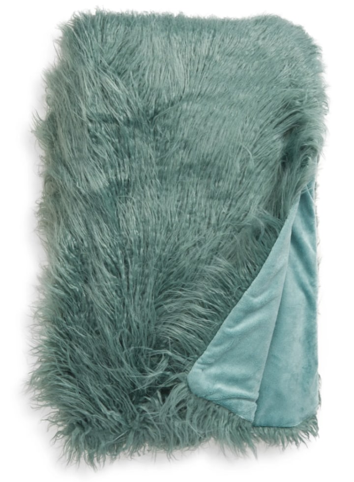 Mongolian Faux Fur Throw Blanket