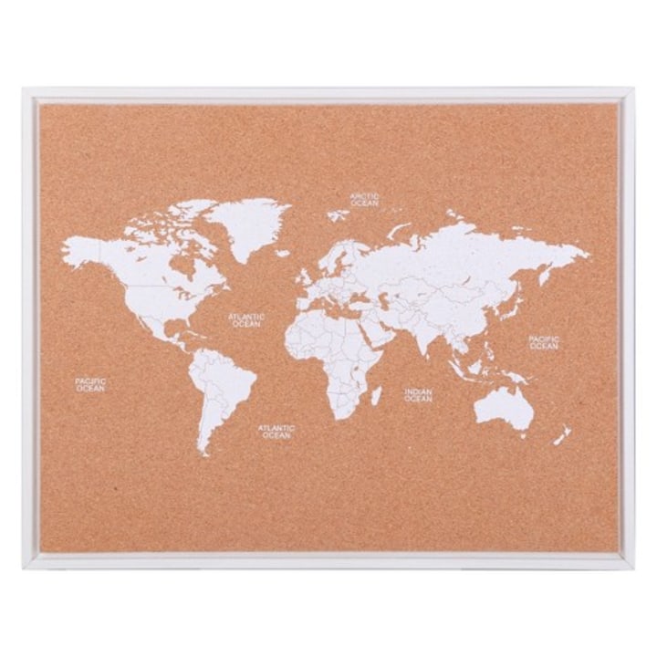 19&quot; x 24&quot; Map Cork Board with 40 Push Pins - Threshold(TM)