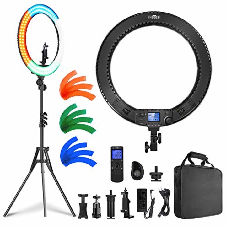 Inseii Ring Light, 19 Inch LED Light with Stand