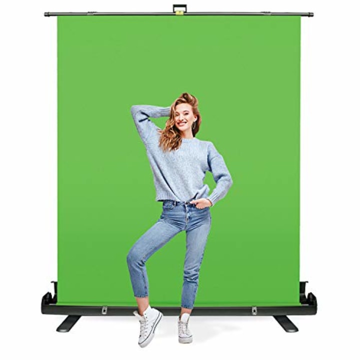 Julius Studio Collapsible and Retractable Green Chromakey Panel Screen