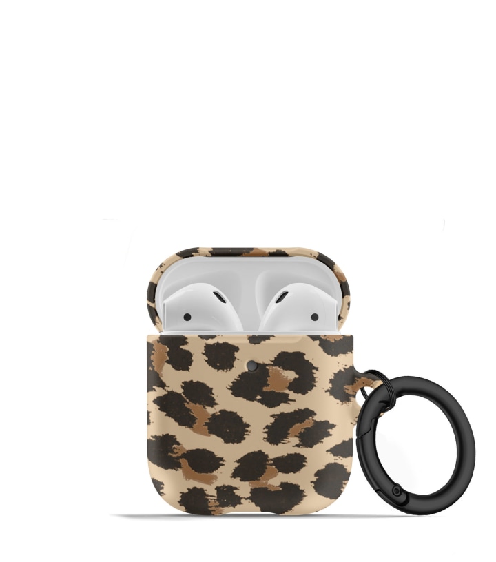 Leopard AirPod Case Animal Print AirPods Pro Hard Cover Keychain APM-LEPCL