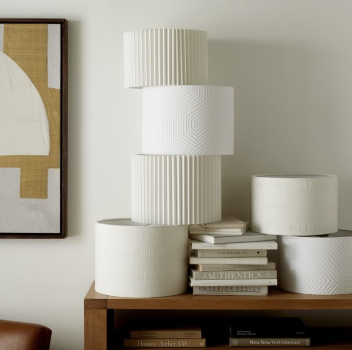 West Elm Drum Table Lamp Shades