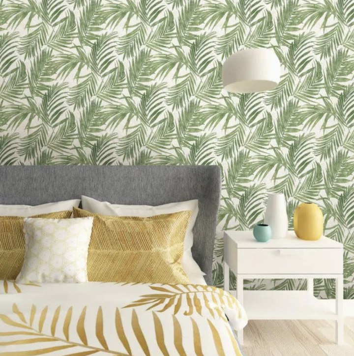Scott Living Green Vinyl Ivy Self-Adhesive Wallpaper