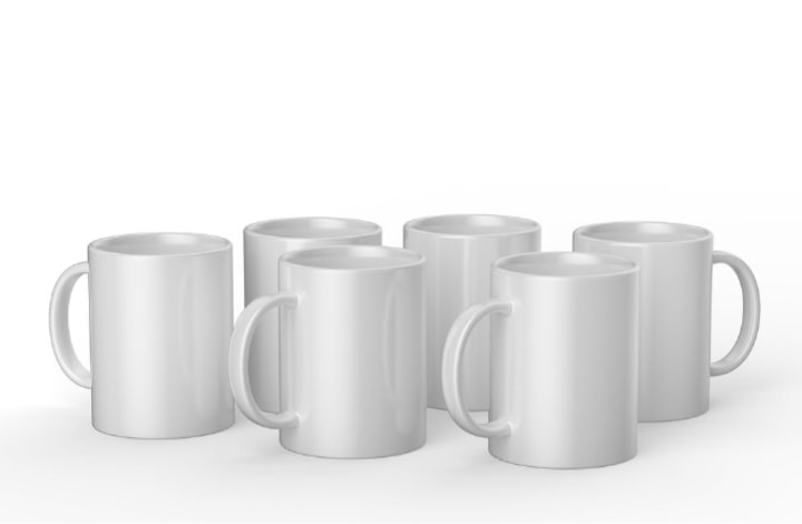 Ceramic Mug Blank, White - 15 oz/425 ml (6 ct)