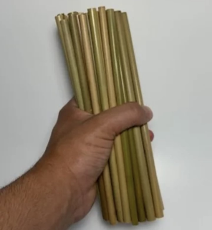 Bulk bamboo straw bundle