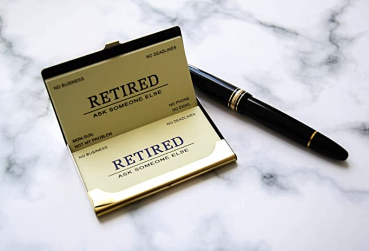 Retired Funny Business Cards with Case