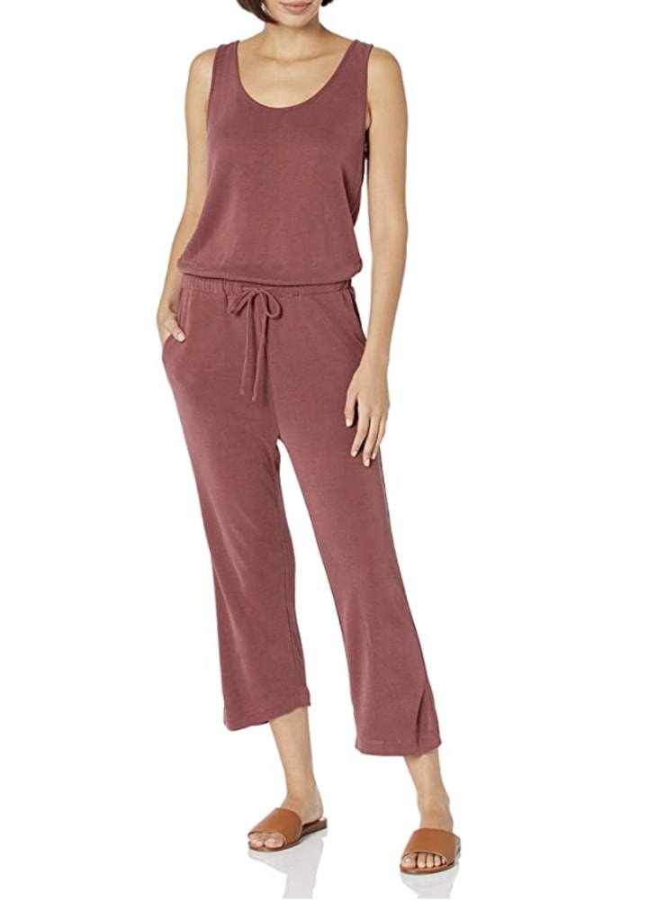Daily Ritual Sandwashed Wide-Leg Cropped Jumpsuit