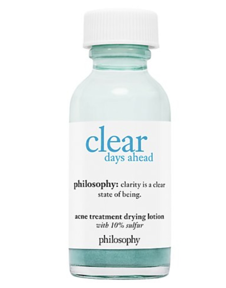 philosophy clear days ahead acne treatment drying lotion
