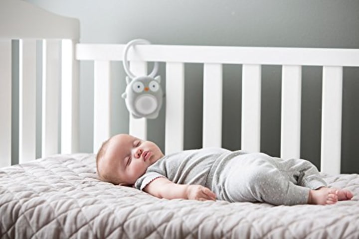 WavHello SoundBub, White Noise Machine and Bluetooth Speaker | Portable and Rechargeable Baby Sleep Sound Soother - Ollie The Owl, Grey