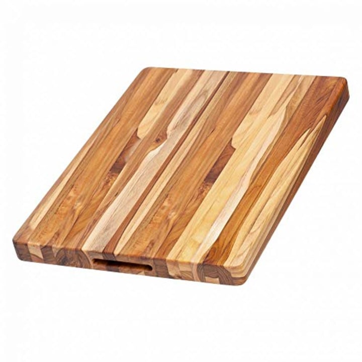 TeakHaus Edge Grain Carving Board With Hand Grip