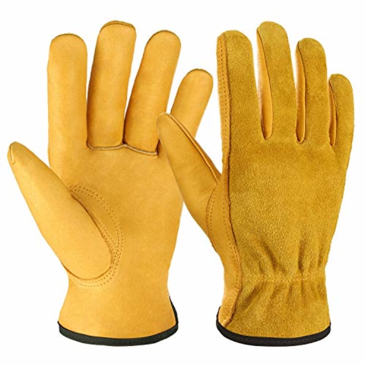 OZERO Leather Gardening Gloves
