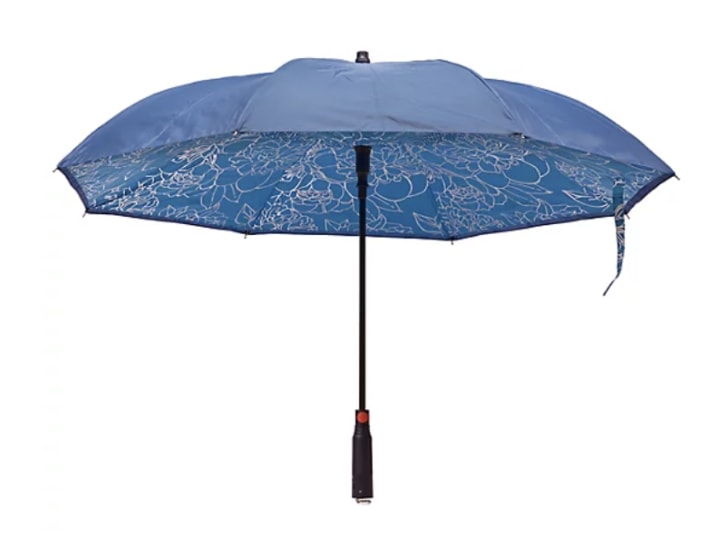 Revers-A-Brella Auto Open Umbrella with Personal Alarm & Light