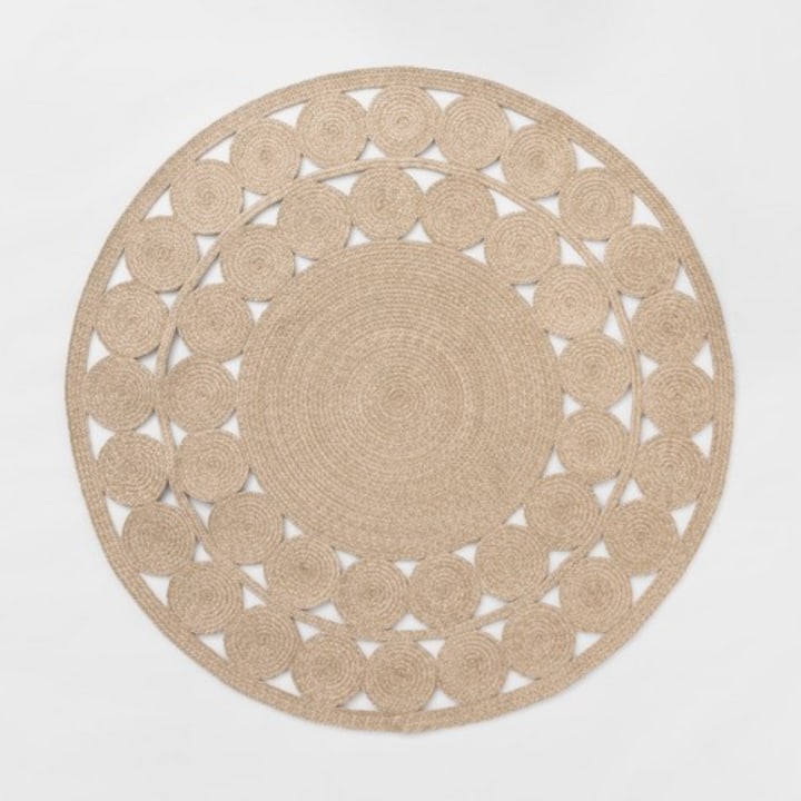 Round Ornate Braided Outdoor Rug Natural - Opalhouse(TM)