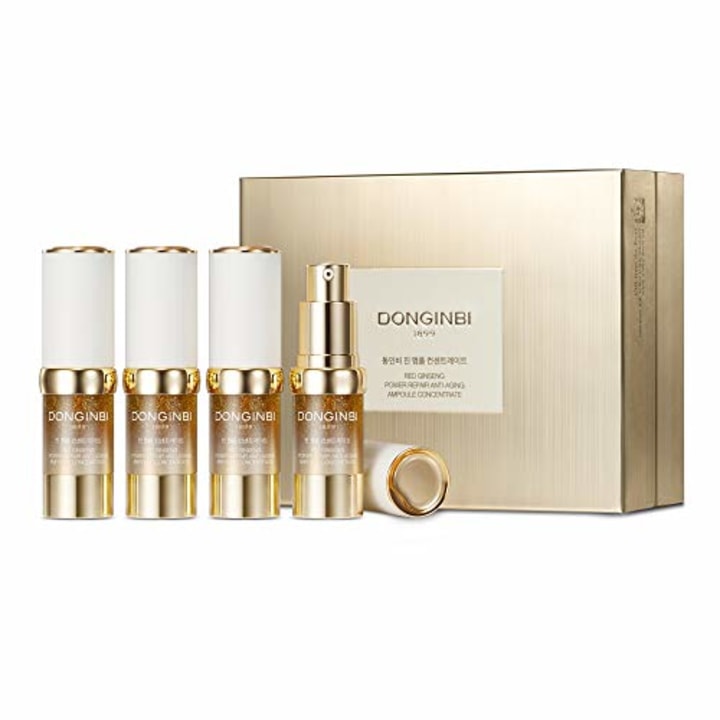 DONGINBI Power Repair Face Serum Ampoule - Korean Skin Care Concentrated Facial Serum, Deep Wrinkle Treatment &amp; Antioxidant with Red Ginseng &amp; 24K Gold Ingredients for Radiant Skin by KGC (10mlx4)