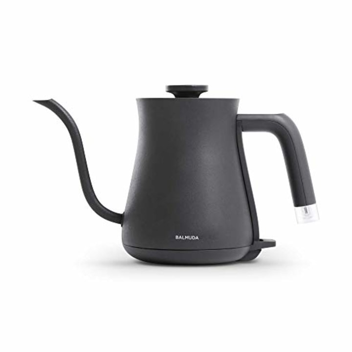 BALMUDA The Kettle | Electric Lightweight Gooseneck Kettle | Stainless Steel | 0.6L (20fl oz) Capacity | Neon Light Indicator | Perfect for Tea and Coffee | K02H-BK | Black | US Version