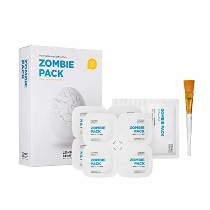SKIN1004 Zombie Pack - Wash off Face Mask for Aging Skin, Fine Lines Wrinkles, Enlarged Pores, Dryness, Lifting and Hydrating (1 Box (8 masks))
