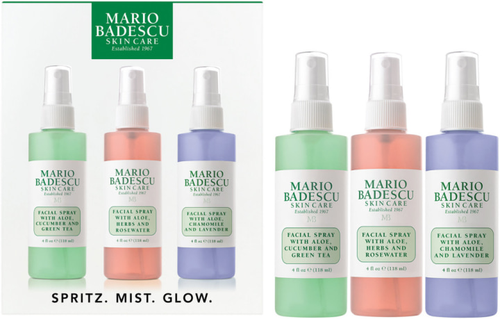 Mario Badescu Spritz. Mist. Glow. Facial Spray Trio